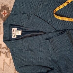 Vintage Pendleton Women's 12 Teal Blue Blazer Jacket 100% Virgin Wool
